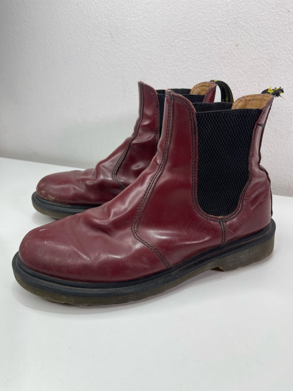 Dr. Martens Chelsea Boots Cherry Dark Red Burgundy Women's 7  AirWair